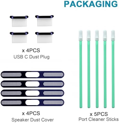 USB C Dust Plug,USB C Port Cover Type C Charging Port Plug Cover Speaker Dust Cover,Accessories for iPhone 17 and 17 Pro (Dark Blue, for iPhone 17/17 Pro) - Image 6
