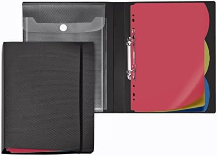 Veloflex 1141450 Diamond Ring Binder DIN 210 x 297 mm, Combi Mechanism Work Folder Black - Image 2