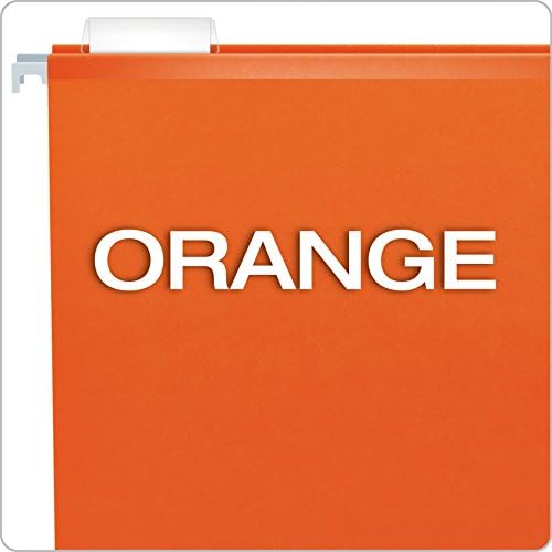 Pendaflex Reinforced Hanging File Folders, Letter Size, Orange, 1/5 Cut, 25/BX (4152 1/5 ORA) (Pack of 10) - Image 3