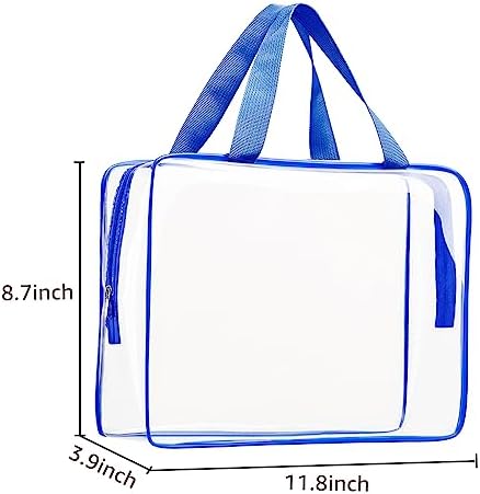 2Pcs Crystal Clear PVC Travel Toiletry Bag Kit for Women Men, Cosmetic Bags - Image 2