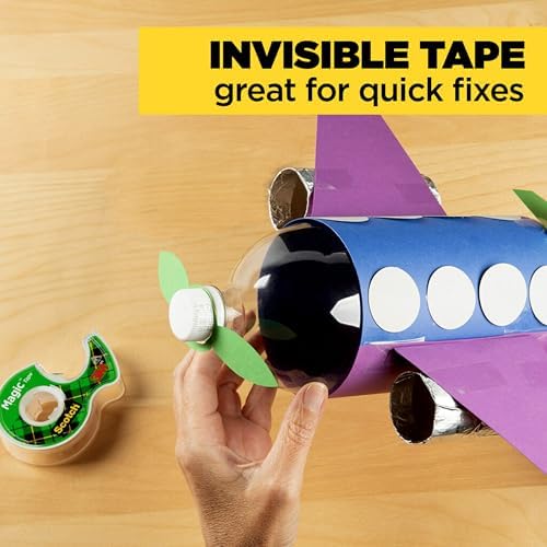 Scotch Magic Tape,Invisible,Home Office Supplies and Back to School Supplies for College and Classrooms,12 Rolls,(Pack of 2) - Image 7