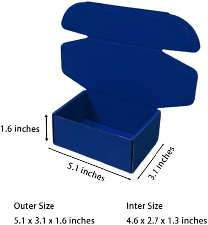 50 Pack 5.1x3.1x1.6 in Industrial Blue Shipping Boxes - Image 2