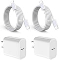 iPad Fast Charger, 2 Pack 20W USB C Charging Block Charge Adapter for Apple iPad Charger with 6FT USB C Woven Fast Charging Cable for iPad Pro 13/12.9/11inch,iPad Air 5th/4,iPad mini 6/7,i-Pad 11 A16 by Unknown