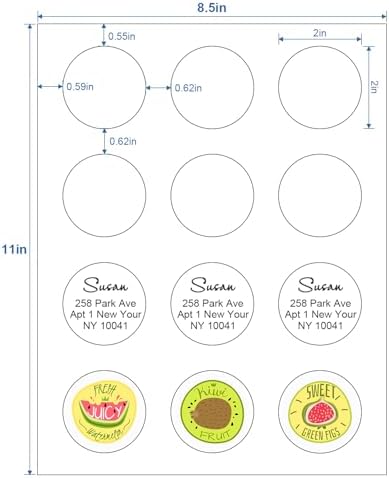 Methdic 2" Diameter High Visibility Printable Round Labels，Matte White，360 Customizable Blank Stickers - Image 2