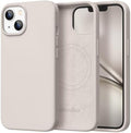GolbinBox Magnetic for iPhone 13/14 Case, Silicone Cover, Stone by GolbinBox