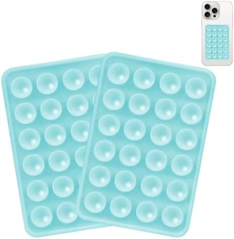 Giumel 2PCS Silicone Suction Phone Case Mount,Non Slip Suction Cup, Hands-Free Phone Accessories Holder for Selfies and Videos,Silicone Adhesive Stand Sticky for iPhone Baby Blue by Giumel