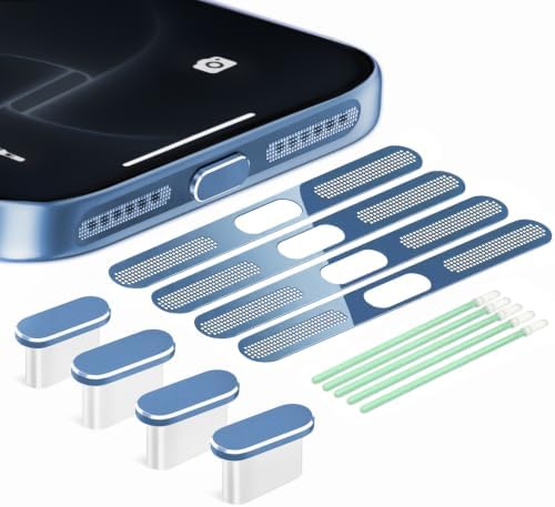 USB C Dust Plug Speaker Dust Cover Accessories for iPhone 18 Pro Glacier by Goweewon