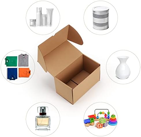 RLAVBL 11x6x6 Inches Shipping Boxes Set of 20, Brown Small Corrugated Cardboard Box, Mailer Boxes for Packing Small Business - Image 5