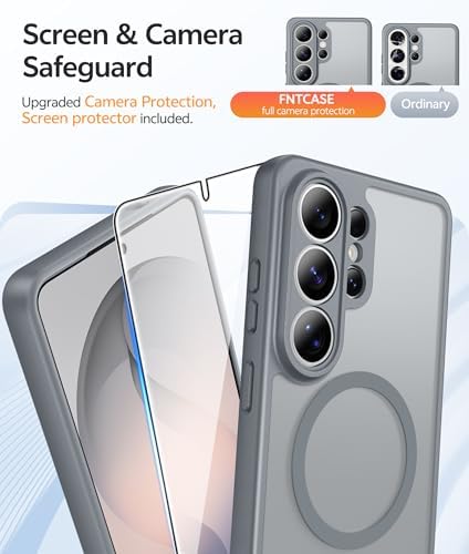 FNTCASE for Samsung Galaxy S26 Ultra Case, Compatible with Magsafe Gray - Image 4
