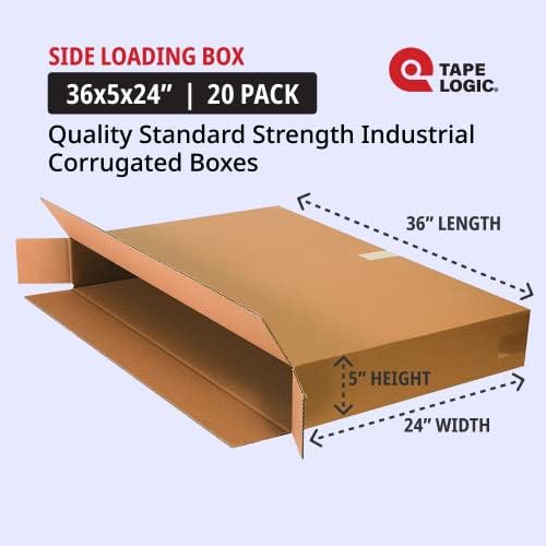 BOX USA Shipping Boxes Large 36"L x 5"W x 24"H 20-Pack, Cardboard Box for Shipping, Moving, Mailing, Packing, Packaging and Storage - Image 2
