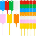 LeonBach 70 PCS Plastic Shipping Tags, 1.46" x 2.48", Mixed 7 Colors by LeonBach