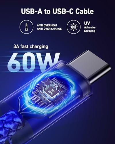 USB A to USB C Cables Fast Charging [2 Pack 3FT], USB to USB C Cable for - Image 2