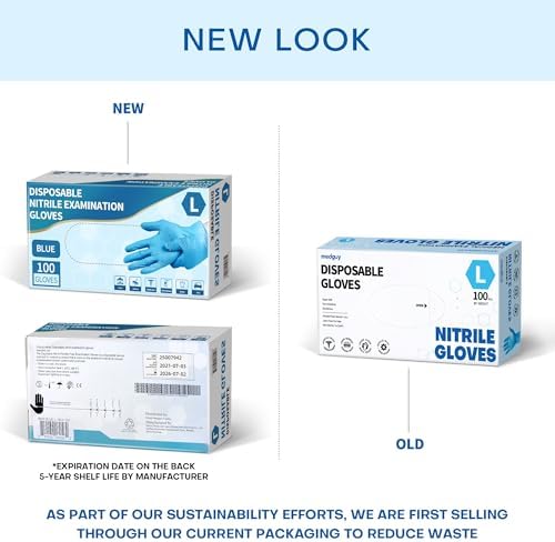 Medguy Nitrile Disposable Gloves, Super Soft® 4.2 mil Exam, Blue, 100 Count - Image 6