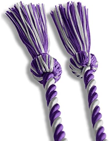 Endea Graduation Single Honor Cord Two-Color (Purple/Silver) - Image 3