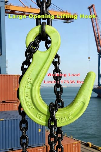Heavy Duty Weight Large Opening Lifting Hooks 2 Pack 17636 lbs G80 Alloy Steel Crane Hook for Equipment Lifting, Harbor Transport, Construction Work【2 Pack *8.0t】 - Image 2