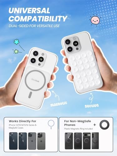 Klearlook Magnetic Suction Phone Mount for MagSafe Case, Classic White - Image 2