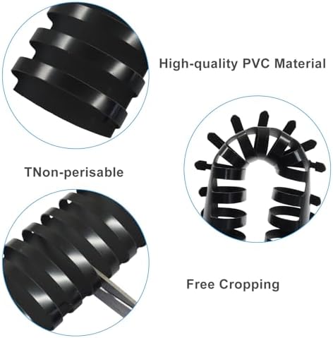 10Pcs Plastic Spiral Binding Coils, 51mm (2") Diameter, Black, 21Ring - Image 3