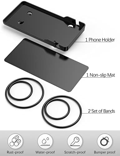 Phone Holder for Peloton Bike & Peloton Bike +, Peloton Bike Accessories, Built-in Anti-Slip Silicone mat Mount Tray, Peloton Phone Holder for iPhone, iPad - Easy Installation - Image 3