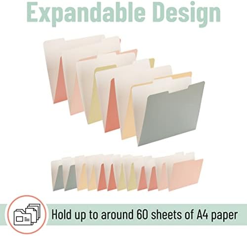 Mr. Pen- File Folders, 6 Pack, Vintage Colors, 1/3-Cut Tab - Image 4