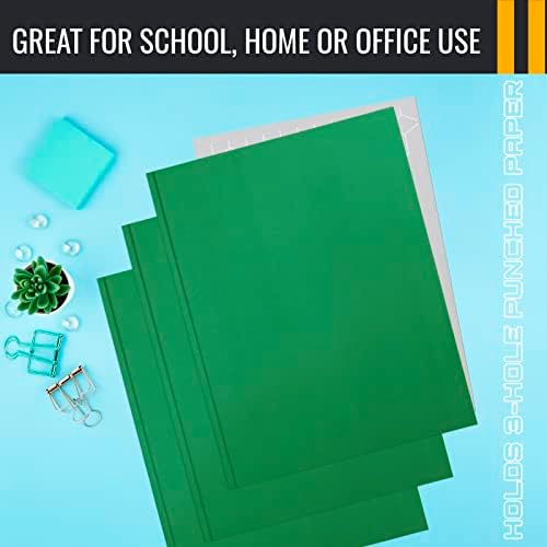 Better Office Products Green Paper 2 Pocket Folders with Prongs, 50 Pack, Matte Texture, Letter Size Paper Folders, 50 Pack, with 3 Metal Prong Fastener Clips, Green - Image 6