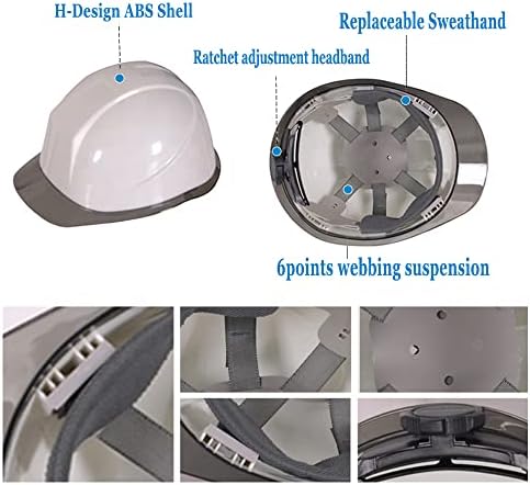 Customized Safety Hard Hat Construction Work Safety Helmet Adjustable Ratchet Suspension Full Brim with Abs Shell Construction hat - Image 4