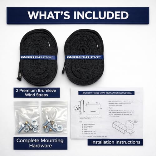 Brumleve® Heavy Duty Tarp Straps – Premium Polyester “Wind Straps” for Roll Tarp Systems – 2-Pack - Image 3