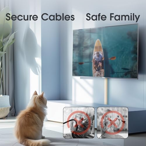 Large Cord Hider - 47in Wire Hiders for TV on Wall, Paintable Cable Hider, X-Large Cable Management Kit, Cord Hiding for Wall, W1.6in H0.8in, Beige - Image 7