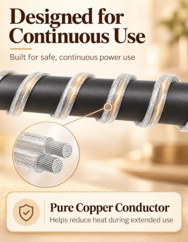 10 FT Clear Extension Cord, UL-Certified, Male to Female, 2 Pack - Image 6