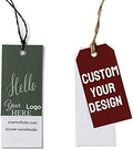 100 pcs Custom Hang Tags,Personalized Your Logo and Text Price Tags Jewelry Hang Tags Labels (2x3.5 inch) by Printyourdream
