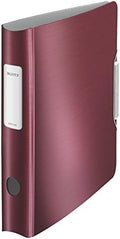 Leitz Lever Arch File, Garnet red, A4, Curved Spine 6.5 cm Width, Elastic Fastening, Light polyfoam, Style Range, 11090028 by Leitz