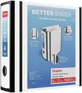 Staples Better 4-Inch 3-Ring View Binder, White, Reinforced Spine by Staples