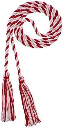 Tassel Depot Graduation Honor Cord - Red/Light Pink/White - Every School Color Available - Made In Usa by TasselDepot