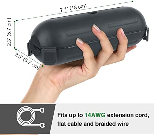 [3 Pack] Flemoon Outdoor Extension Cord Safety Cover with Waterproof Seal - Image 2