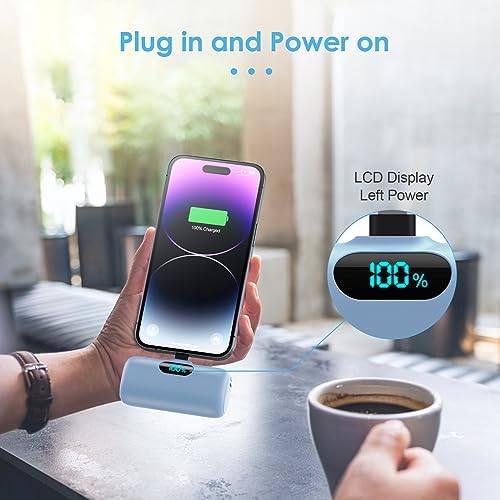 Mini Portable Charger USB C Power Bank,Upgraded 5000mAh PD Fast Charging Battery Pack Built-in USB-C Connector Travel Essential for iPhone17/17Pro/17Pro Max/Air/16 Plus/16Pro Max/15 Series,Android etc - Image 7