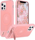 Temdan Magnetic Compatible with iPhone 12 Case & iPhone 12 Pro Case, [Built-in Invisible Kickstand][Compatible with MagSafe][Military Grade Shockproof] Slim Translucent Matte Phone Case 6.1" by Temdan