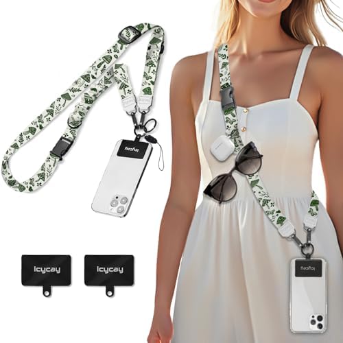 Icycay Phone Lanyard Crossbody Strap Neck Adjustable Teacher Women Mushroom by Icycay