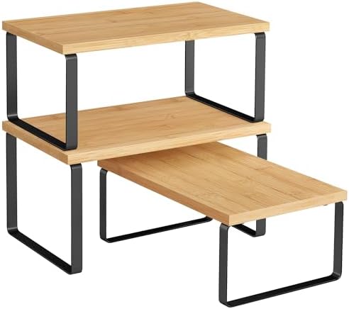 SONGMICS Cabinet Organizer Shelf, Set of 3 Spice Rack, Kitchen Storage by SONGMICSbySONGMICSHOME