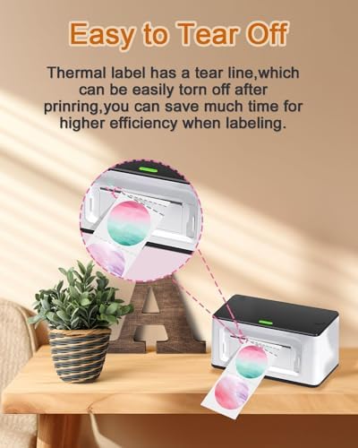 2 inch Round Thermal Labels - Direct Thermal Stickers, 500 Labels for Printer, 4 Colors - Image 6