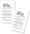 Handmade Quilt Care Instruction Cards | 30 Pack | 2x3.5” in Tags | Quilt Care Cards | Care Instructions for Homemade Quit Makers | White and Black Design by Lashicorn