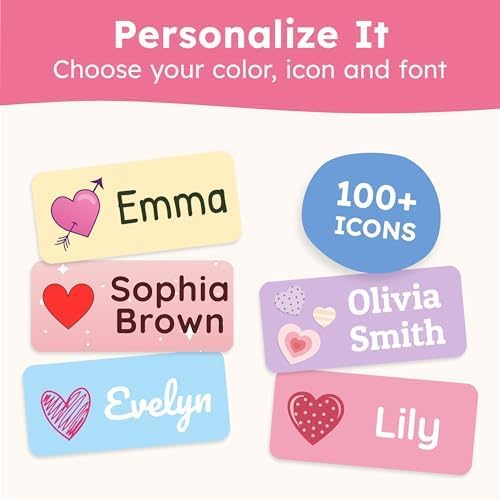 Personalized Name Labels for Kids (210 Labels) - Durable & Waterproof Custom Name Stickers for Clothing Tags, School Supplies, Camp & Daycare - Forever (1.2”x0.5”) - Image 5