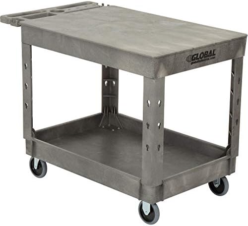 Global Industrial Plastic 2 Flat Shelf Service & Utility Cart - Image 6