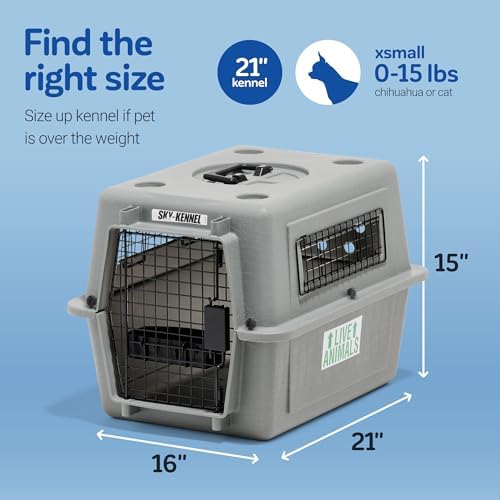Petmate Sky Kennel for Air Travel, 21in Dog Crate for Pets up to 15lbs - Image 4