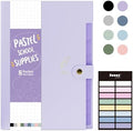 Sooez 8 Pocket Accordion File Organizer, Pastels Expanding File Folder by Sooez
