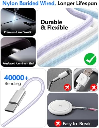 1Pack Travel Essentials for Apple Watch Charger,3-in-2 Multi Charging Cable - Image 5