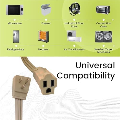 GoGreen Power Inc. (G-25620-4) 14/3 20' Appliance Extension Cord, Beige, 20ft, 4 Pack - Image 3