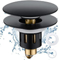TIORIY Bathroom Sink Stopper, Pop Up Sink Drain Plug, Matte Black by TIORIY