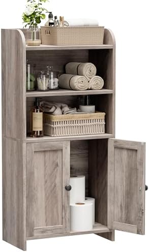Homhedy Small Bathroom Storage Cabinet, Toilet Paper Storage Cabinet - Image 3