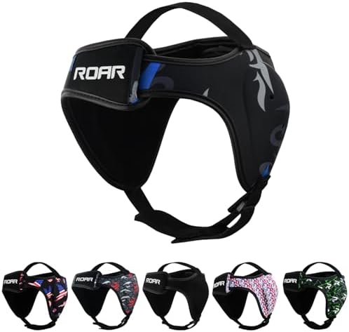 ROAR-INT Wrestling Headgear Men BJJ Ear Guard Protection MMA Grappling Cauliflower Helmet by ROAR-INT