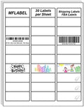 MFLABEL 1" x 2-5/8" Address Labels for Laser & Inkjet Printers 15,00 White Shipping Stickers(50Sheets,30/Sheet)+48 Free Fragile Stickers | Easy to Peel,Mailing Labels for Packages, Shipping by MFLABEL