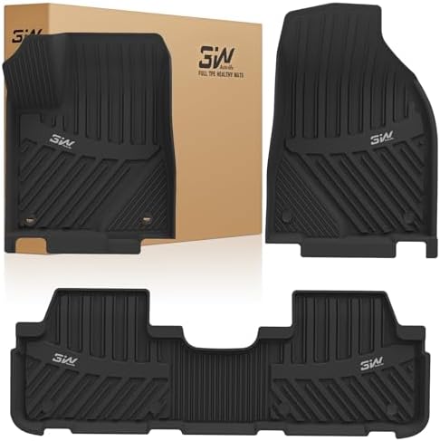 3W Floor Mats Fit 2014-2019 Toyota Highlander, TPE All-Weather Custom Fit by 3W
